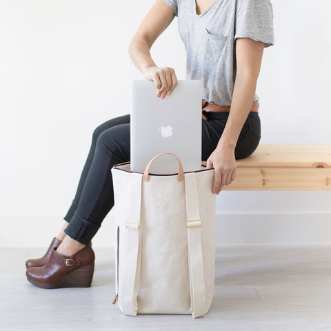 Minimalist Canvas Day Pack | Natural