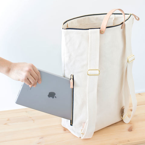 Minimalist Canvas Day Pack | Natural