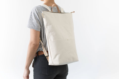 Minimalist Canvas Day Pack | Natural