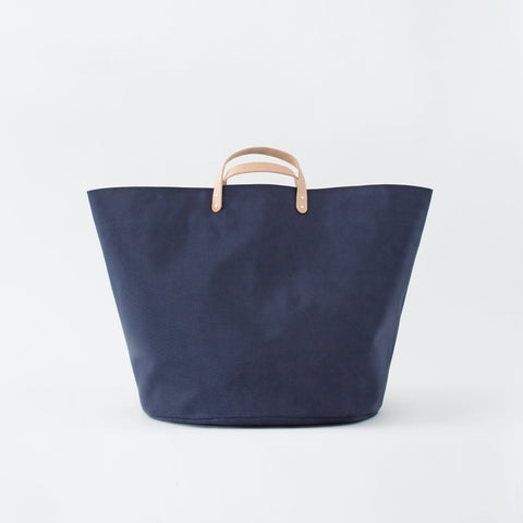 Large Minimalist Canvas Bucket Basket | Midnight
