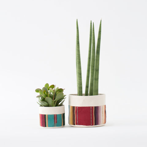 handmade canvas planters