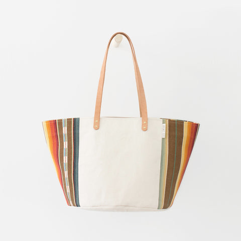 Natural Canvas Bucket Tote | Orange