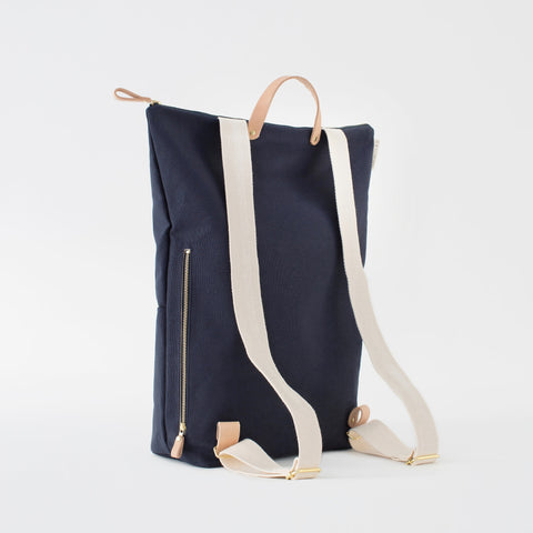Minimalist Canvas Day Pack | Midnight